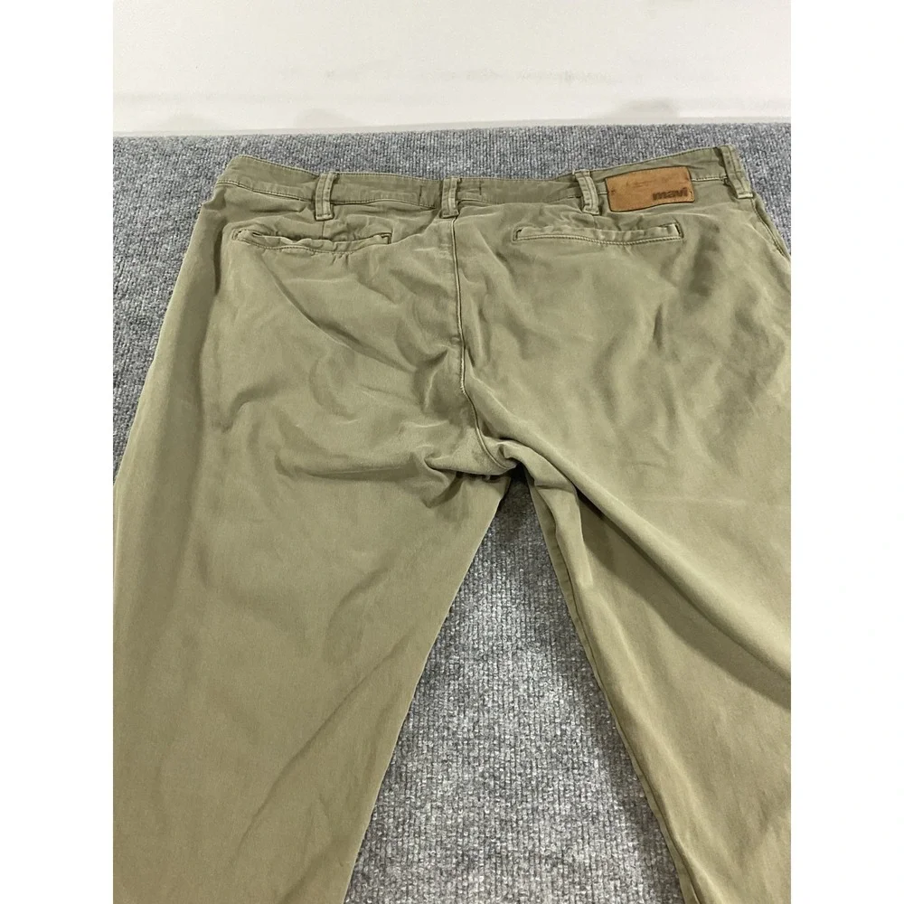 Mavi Johnny Slim Leg Pants Mens 40x30 Olive Green Stretch Casual Chino Pants